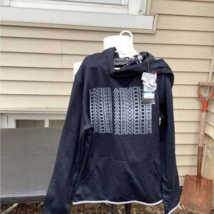 Tomato girl Under Armour kids sweater XLblack hoodie monogram front logo i11